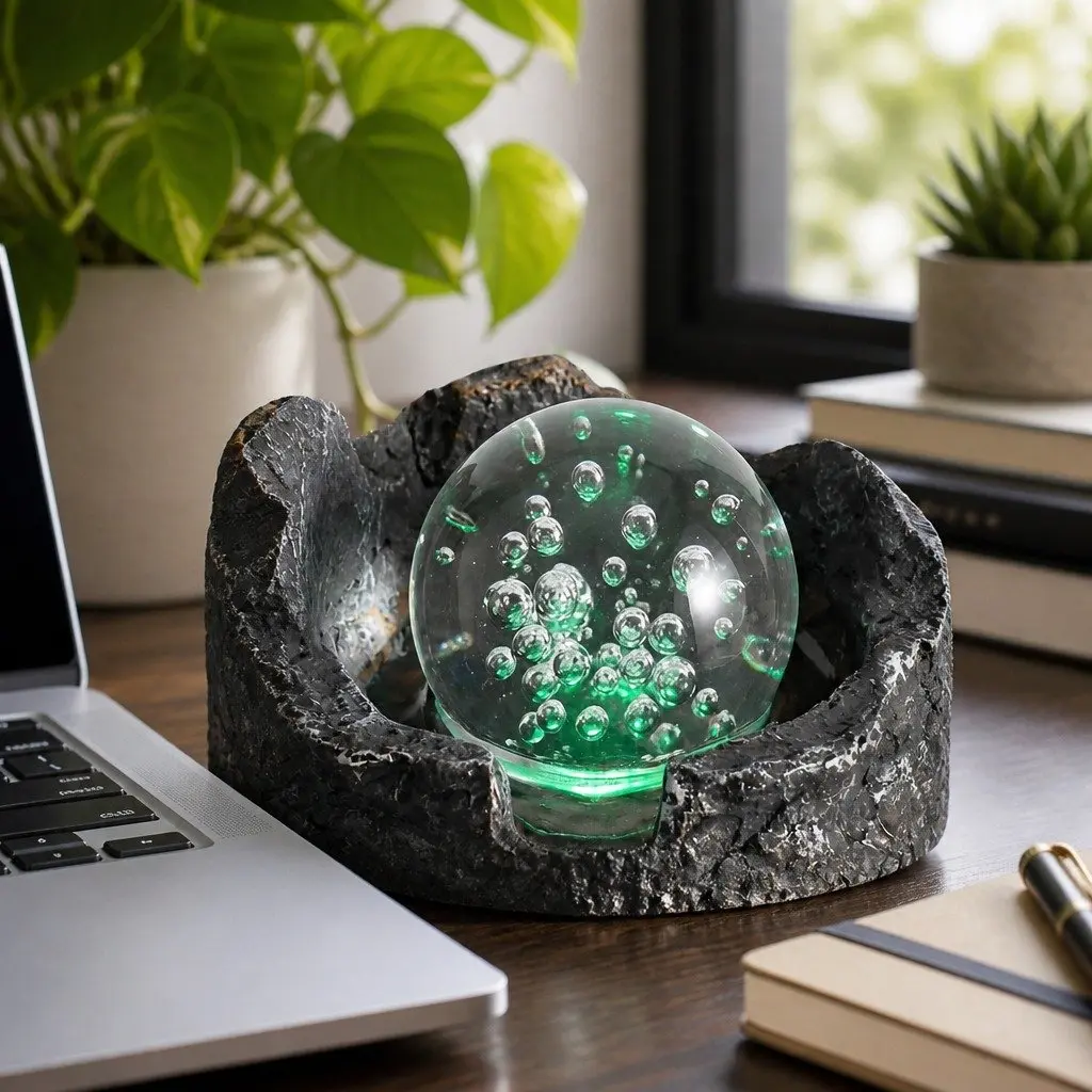 Tabletop Water Fountain with Calm Flow and Remote Control