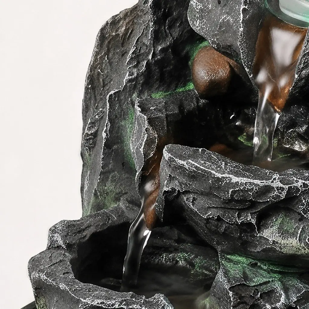Tabletop Water Fountain with Calm Flow and Remote Control