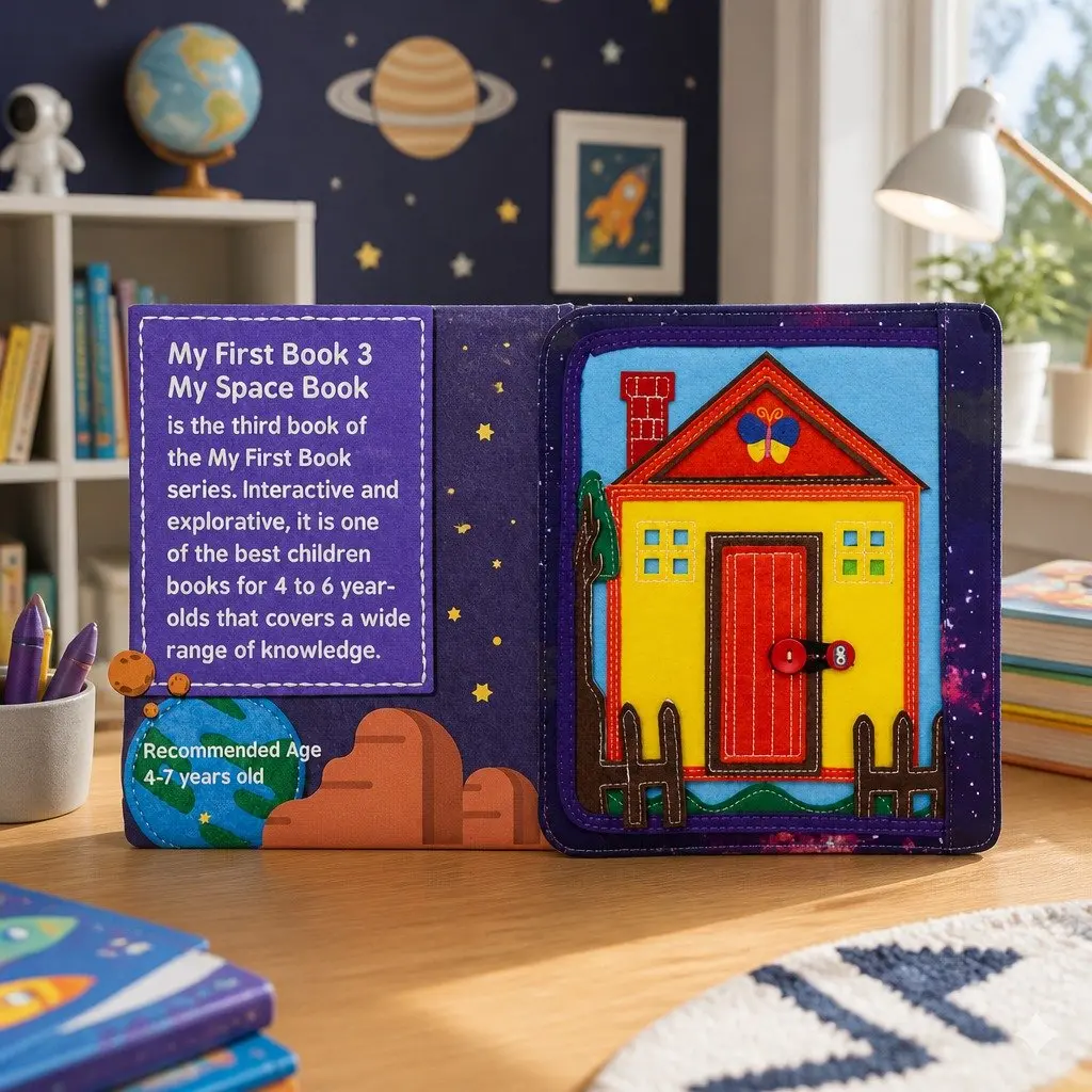 Interactive Busy Book for Kids Learning Space 24 x 19.5 cm