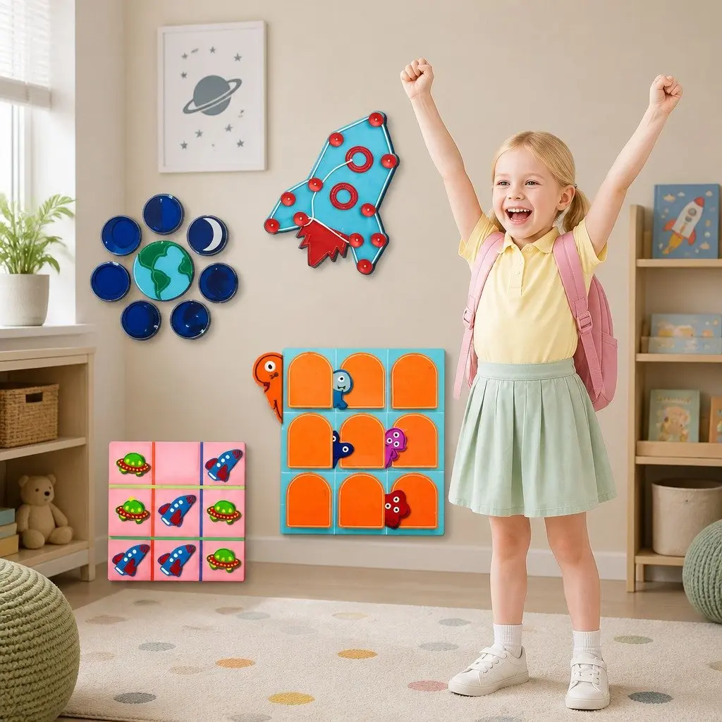 Interactive Busy Book for Kids Learning Space 24 x 19.5 cm