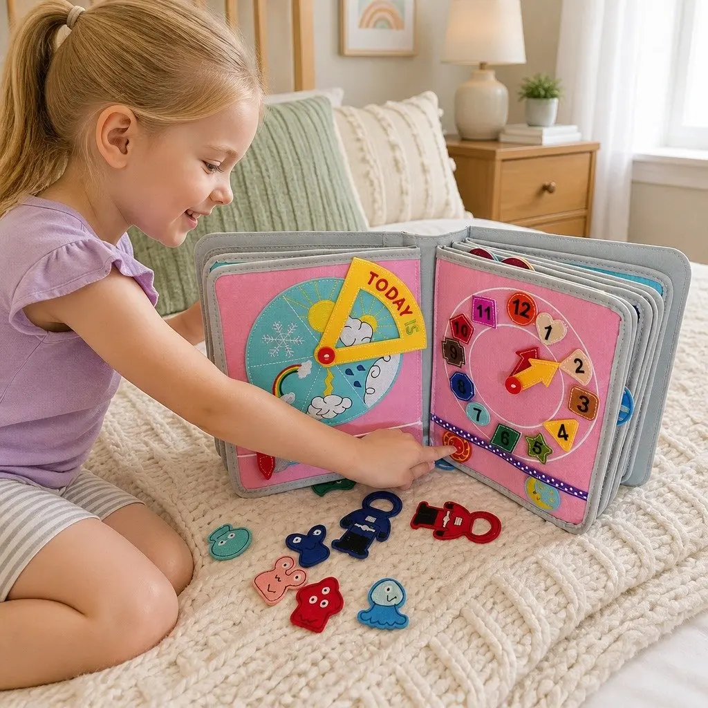 Interactive Busy Book for Kids Learning Space 24 x 19.5 cm