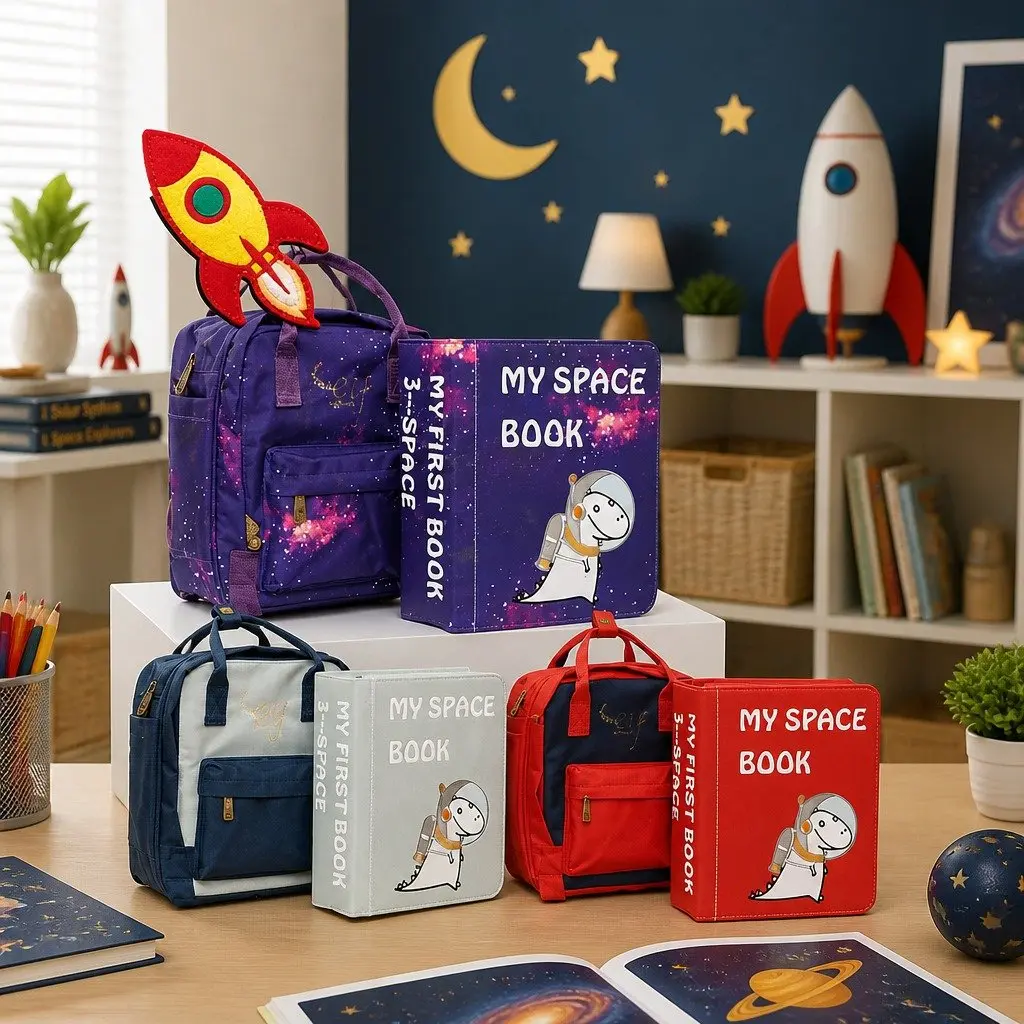 Interactive Busy Book for Kids Learning Space 24 x 19.5 cm