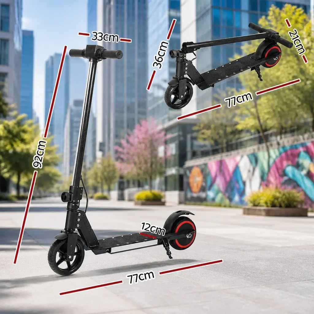 Electric Scooter 130W Commuter 16KM/H Foldable Portable Black