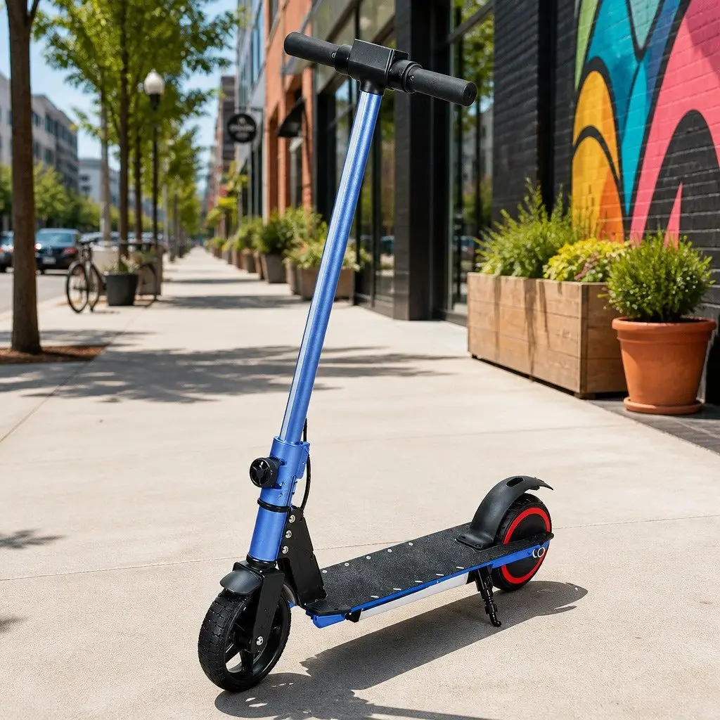 Electric Scooter Commuter 130W 16km/h Foldable Portable Blue