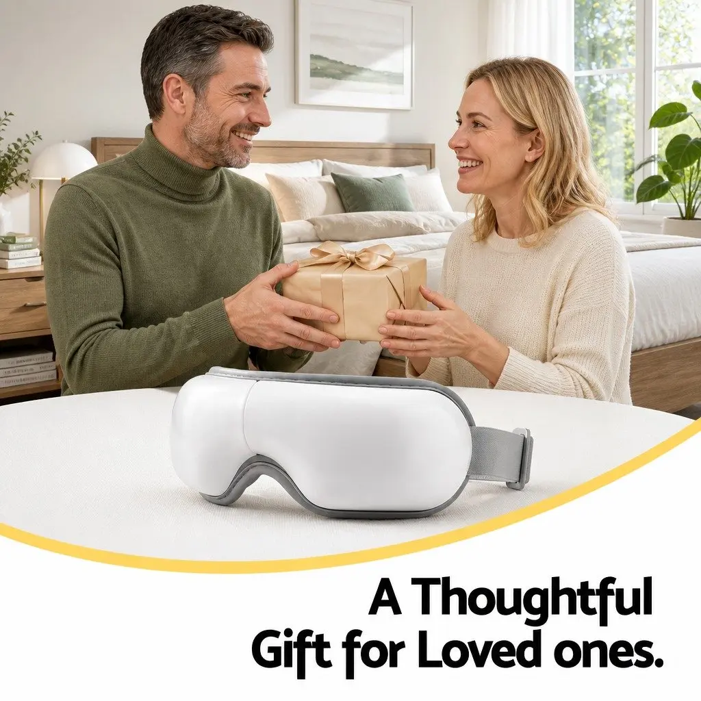 Eye Massager with Heat Vibration Bluetooth Music 180° Foldable Electric Mask