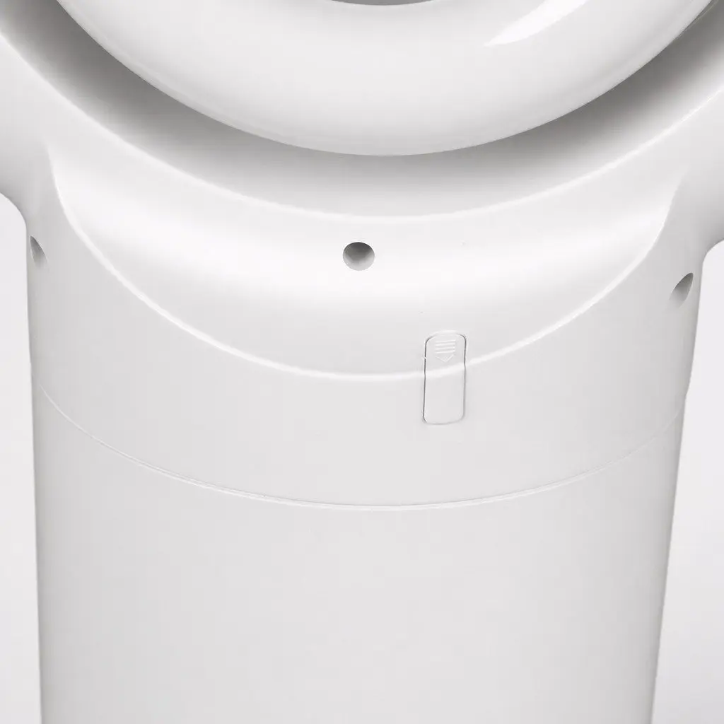 Bladeless Tower Fan Electric Cooler Remote Control 35W Portable Home Office White Silver