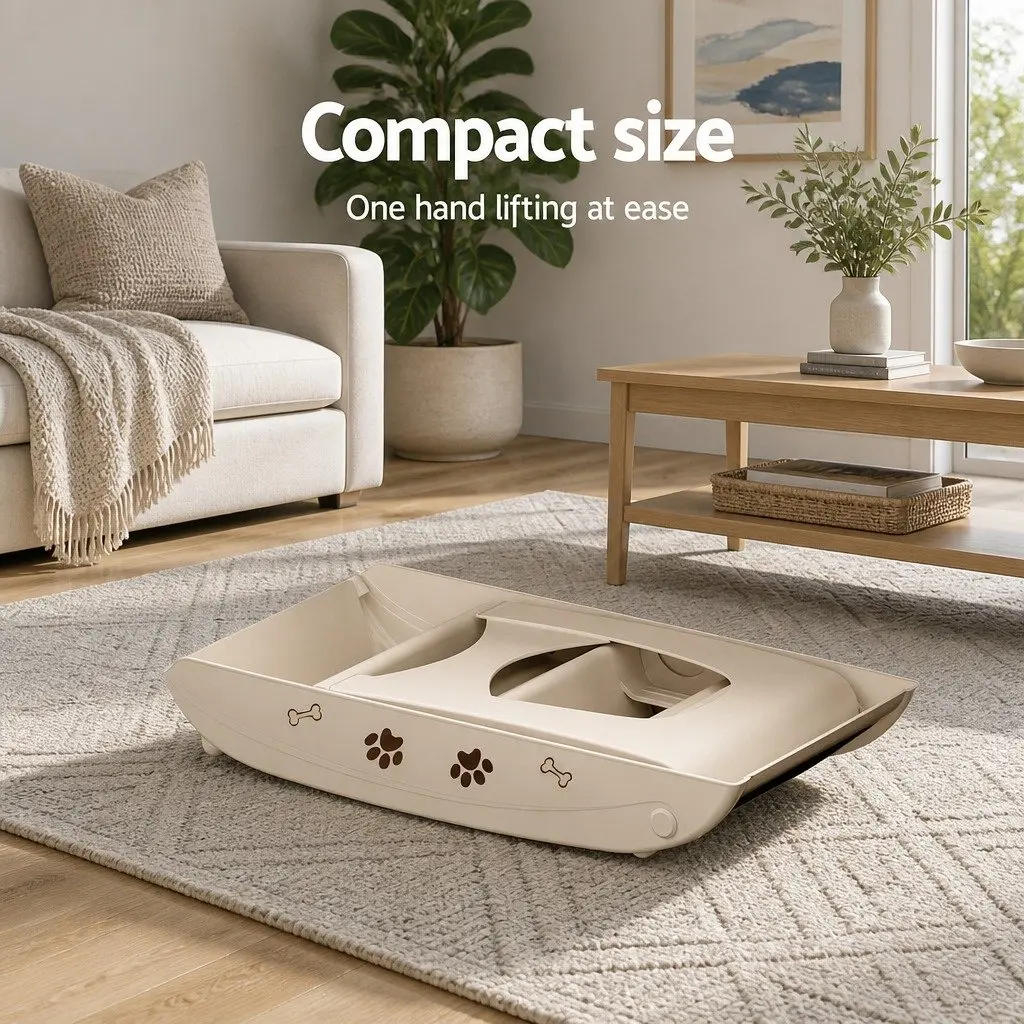 Dog Ramp Steps Stairs Portable Foldable Access for Pets 62cm x 40cm x 49cm Beige