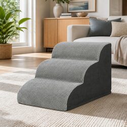 Comfort and Value with 3-Tier Foam Dog Steps