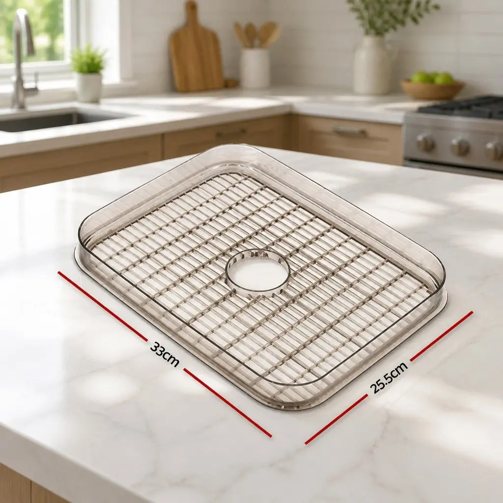 Food Dehydrator Add On Tray 2 Piece Clear PS Plastic Drying Tray