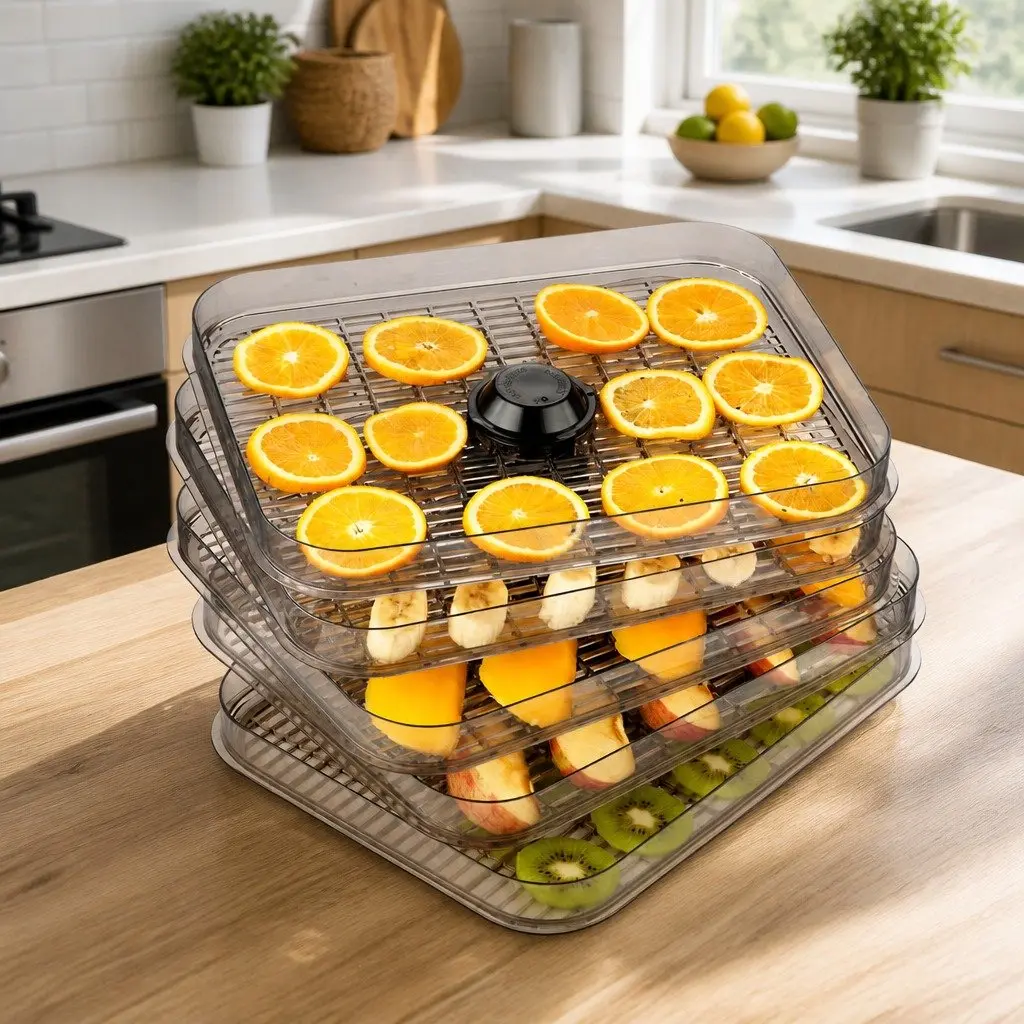 Food Dehydrator Add On Tray 2 Piece Clear PS Plastic Drying Tray
