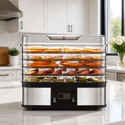Value-Oriented 5 Tray Food Dehydrator in Silver