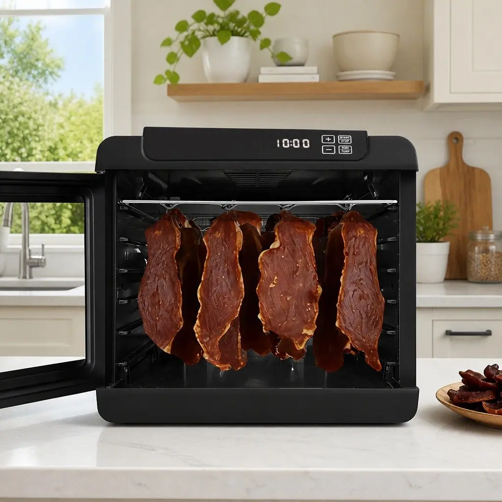 Food Dehydrator 6 Tray Fruit Jerky Maker Stainless Steel Digital Temperature Control