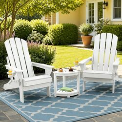 Affordable Adirondack Folding Chair and Table Set