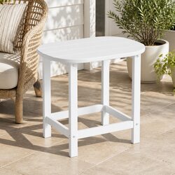 Reliable and Practical White Outdoor Side Table