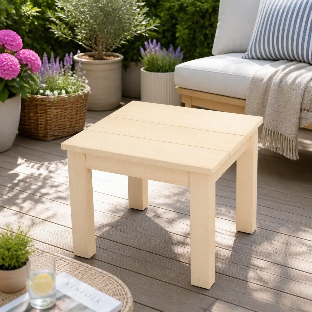 Wooden Side Table for Home and Garden