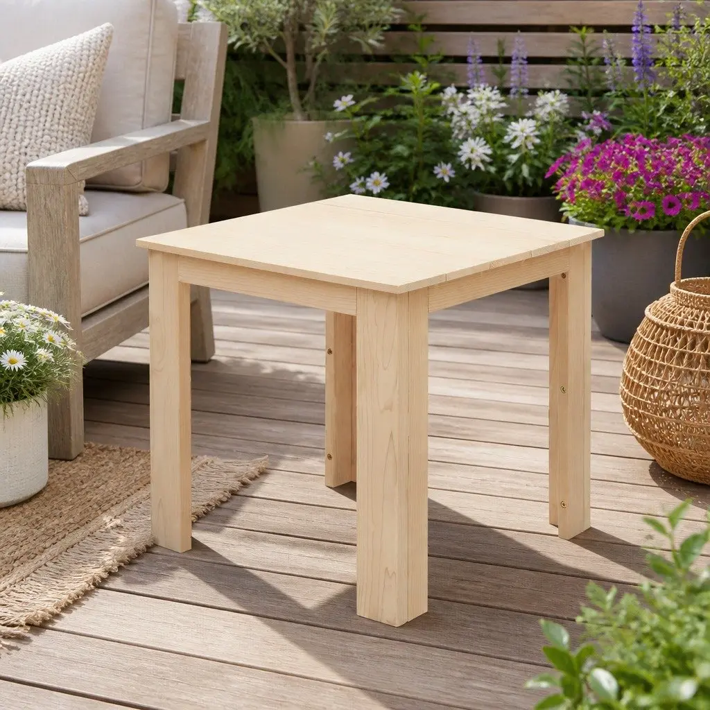 Wooden Side Table for Home and Garden