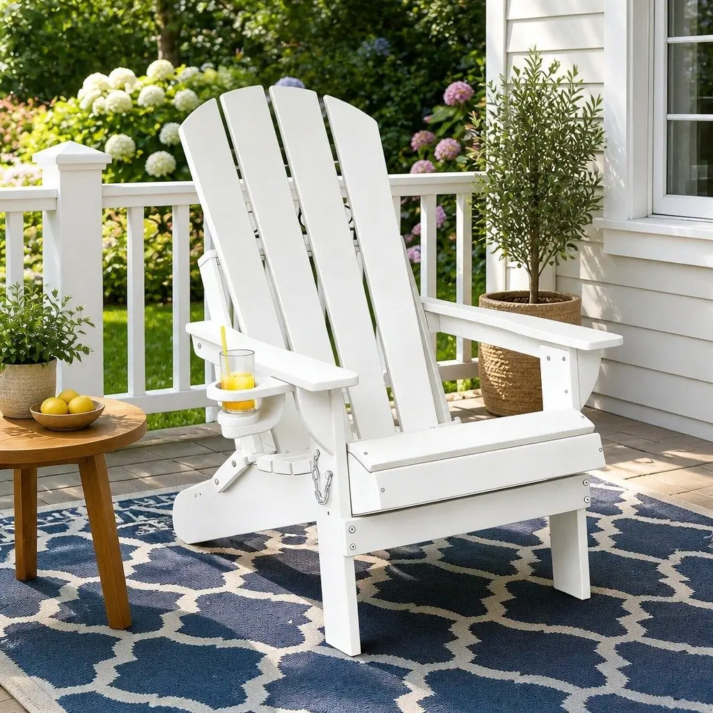 Outdoor Folding Adirondack Chair for Relaxation
