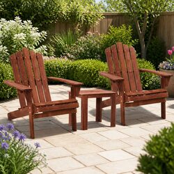 Reliable 3 Piece Adirondack Wooden Chair Set