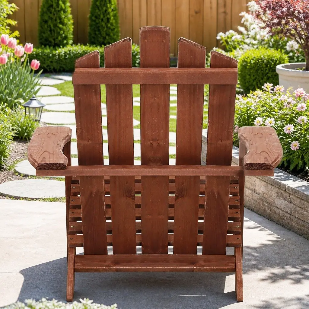 3 Piece Adirondack Wooden Chair Set
