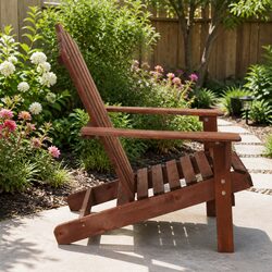Durable Adirondack Chair with High Back Support