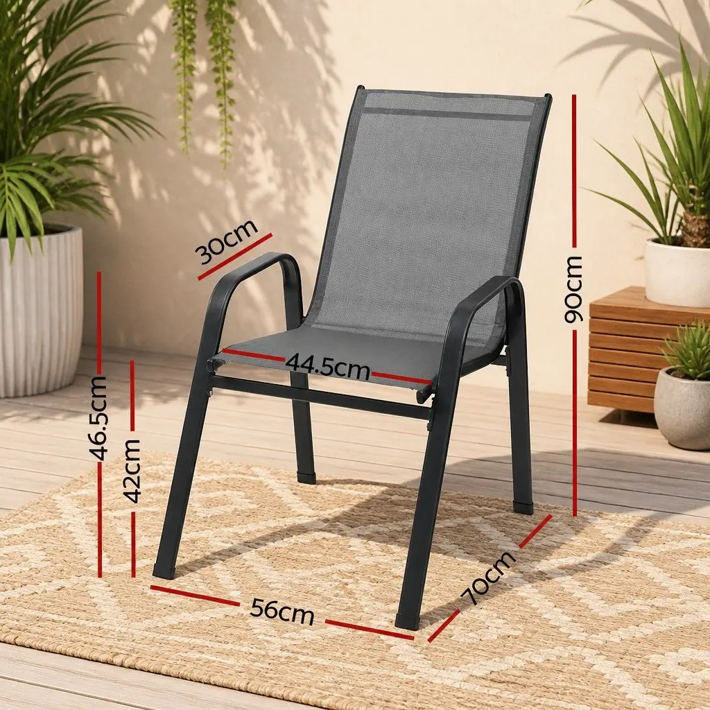 6PC Outdoor Dining Chairs Set