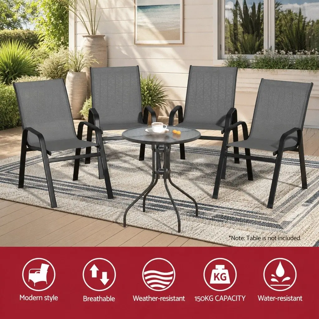 6PC Outdoor Dining Chairs Set