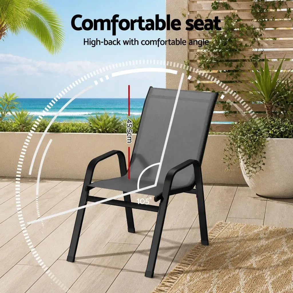 6PC Outdoor Dining Chairs Set