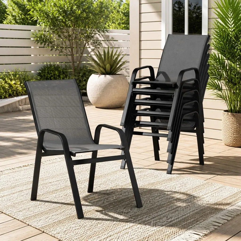 6PC Outdoor Dining Chairs Set