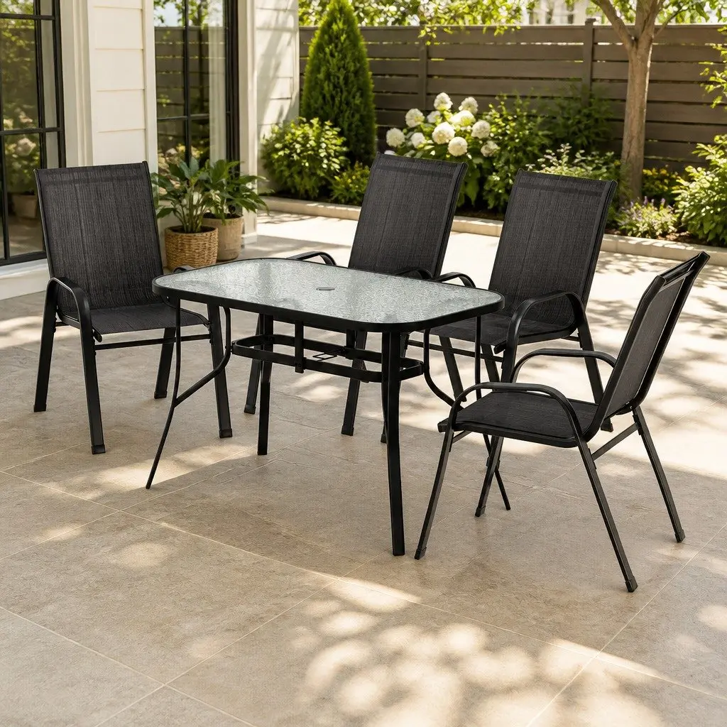 5 Piece Dining Set for Outdoor Use