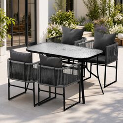 Reliable 5 Piece Outdoor Dining Set with Comfort