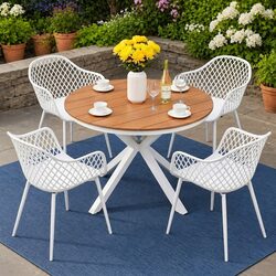 Reliable 5-Piece Outdoor Dining Set with 4 Chairs
