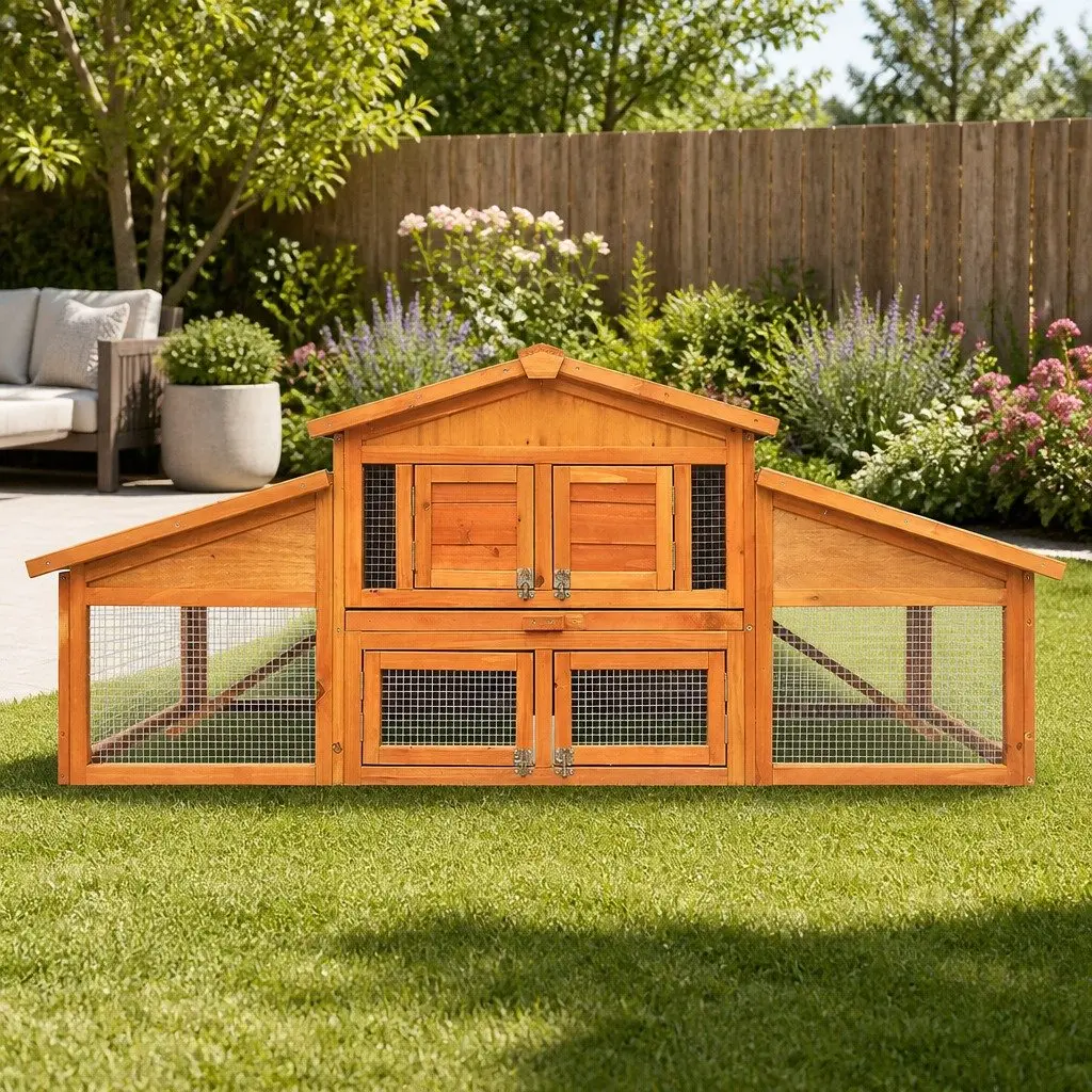 Wooden Chicken Coop Rabbit Hutch