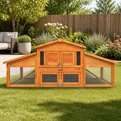 Reliable and Spacious Wooden Chicken Coop Rabbit Hutch