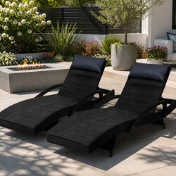 Comfortable and Durable Wicker Loungers for Outdoor Use