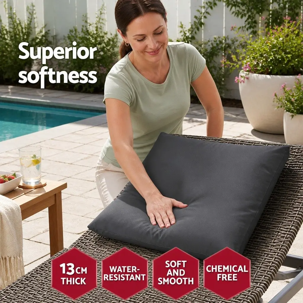 Sun Lounge Wicker Lounger Outdoor Furniture Adjustable Armchair Beach Recliner