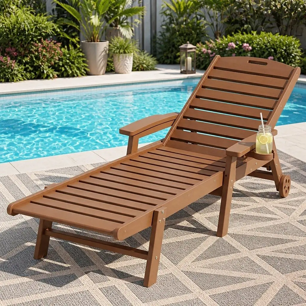 4-Position Adjustable Sun Lounge Chair