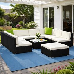 Comfort and Value in a 10-Piece Outdoor Lounge Set
