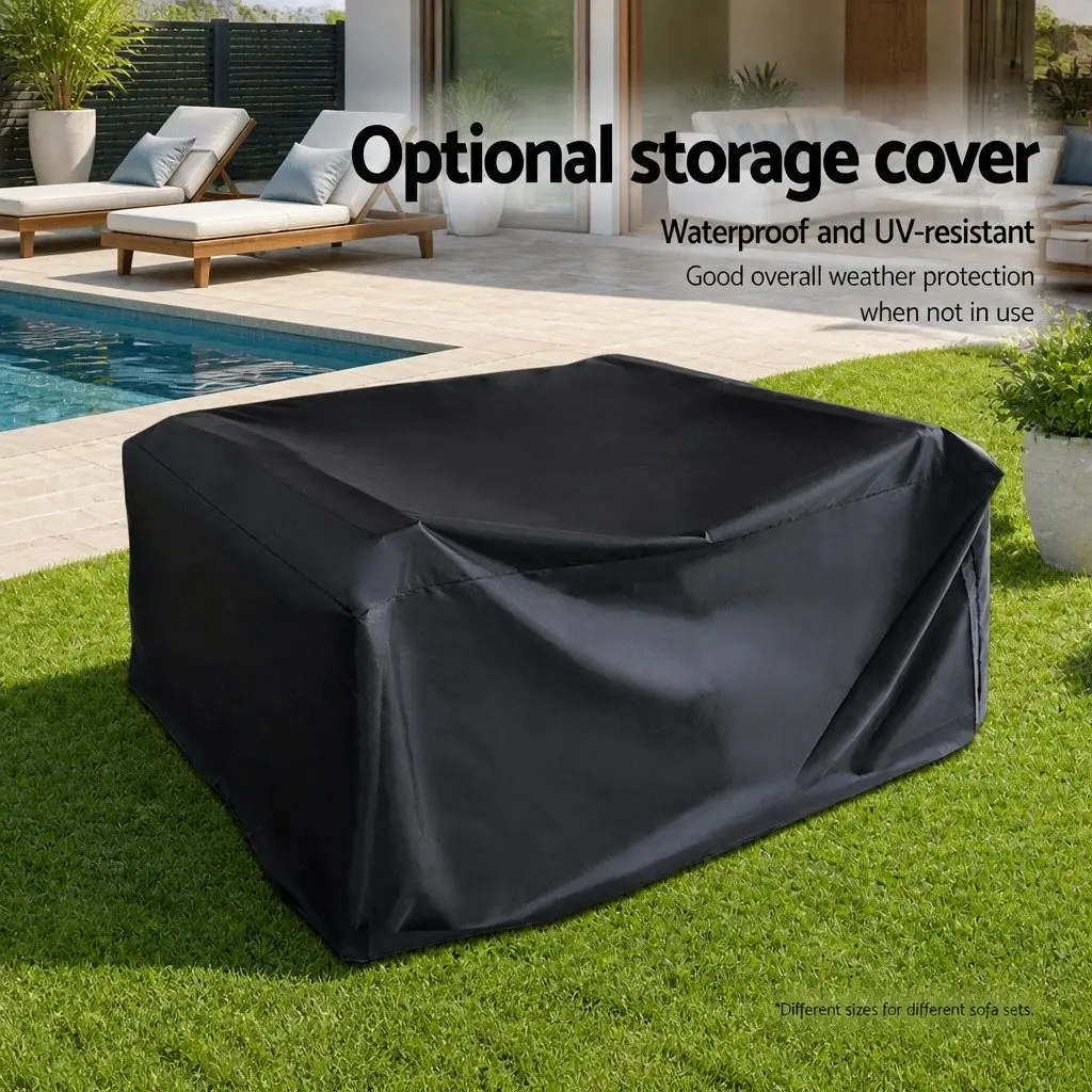12 Piece Outdoor Sofa Set Lounge Furniture Black Beige Lime Green