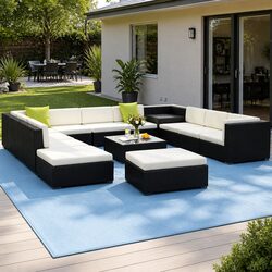 Practical 13-Piece Outdoor Sofa Set with Cushions