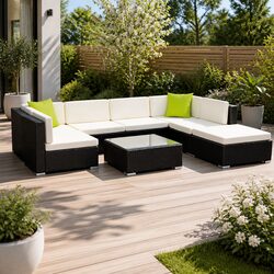 Reliable 8-Piece Outdoor Sofa Set with Cushions
