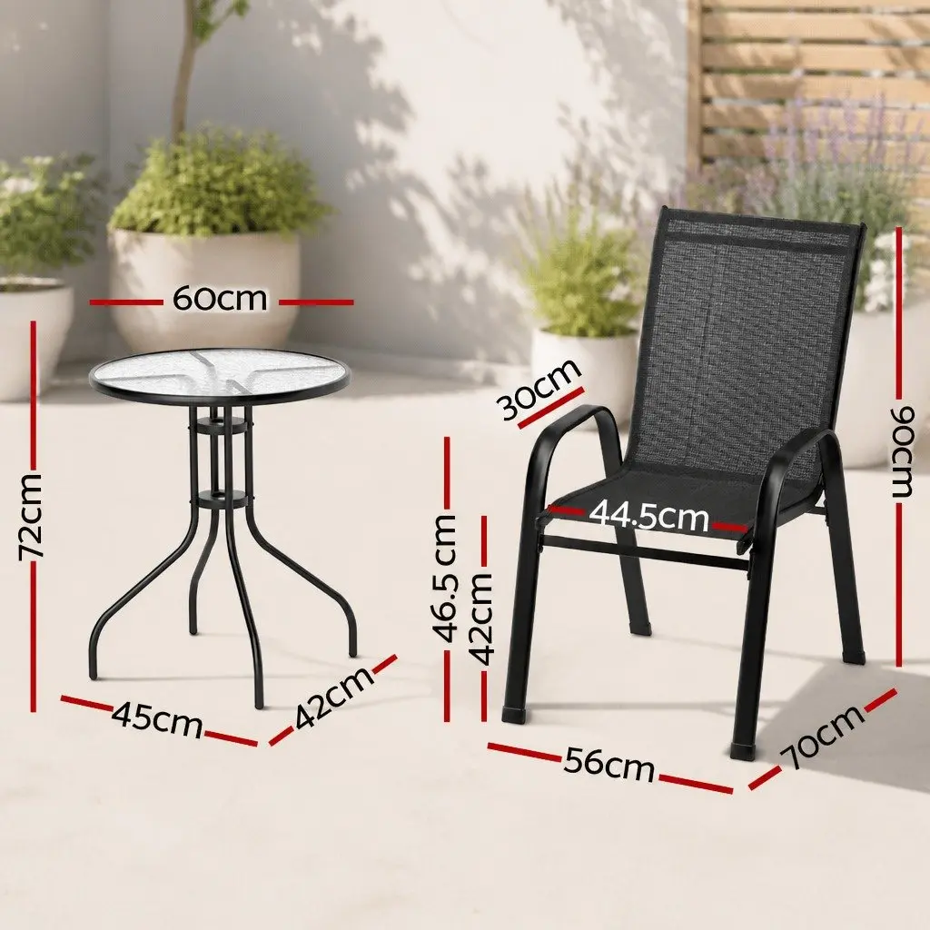 5PC Bistro Set with Chairs and Table