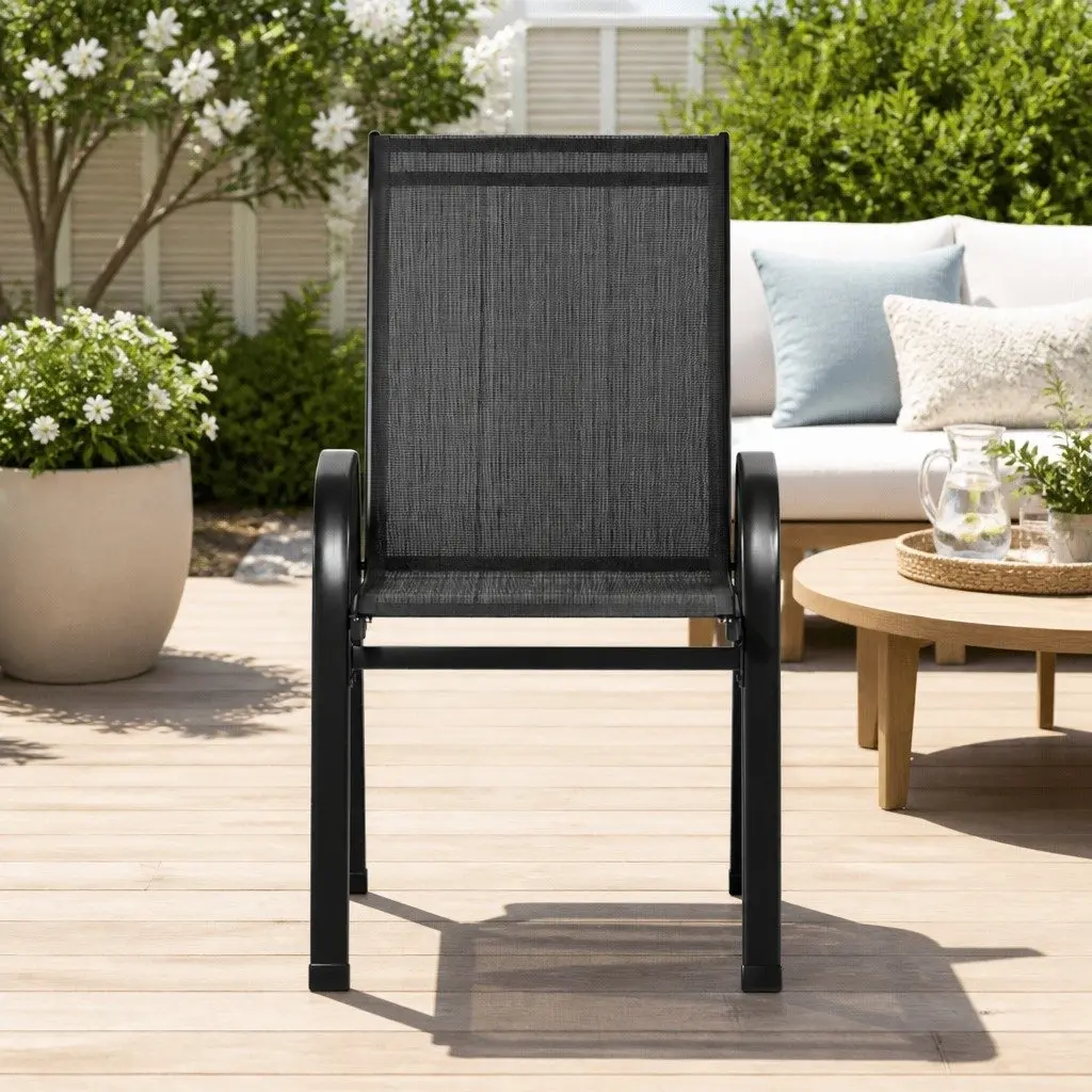4PC Stackable Outdoor Chairs
