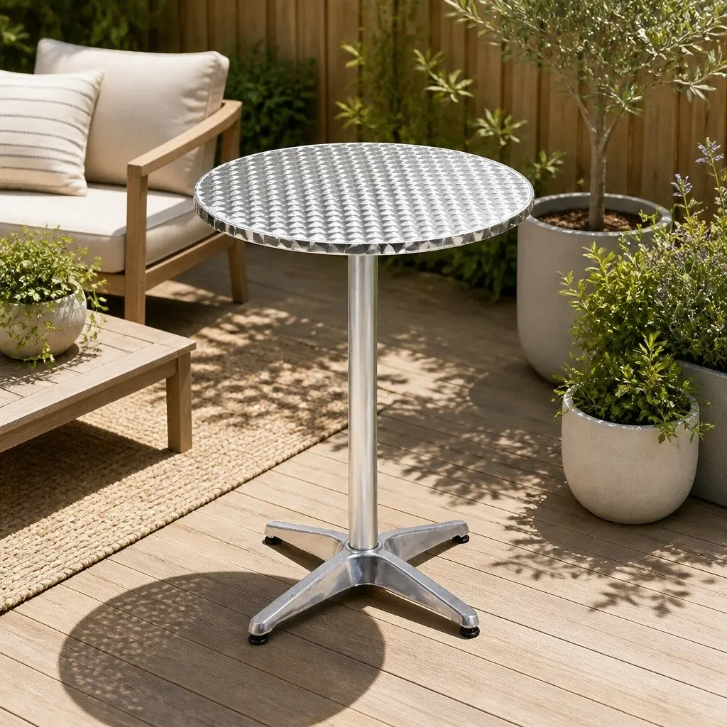 Set of 6 Round Bar Tables for Outdoor Use
