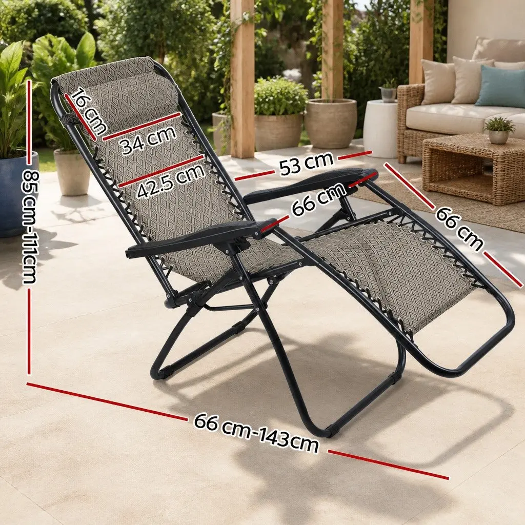 2PC Zero Gravity Reclining Chair Set