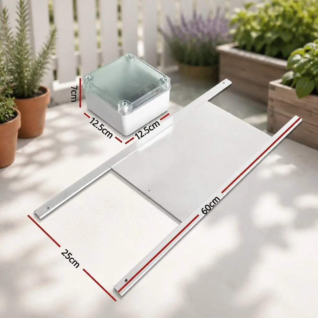 Automatic Door Opener for Chicken Coop with Timer Light Sensor Control Silver