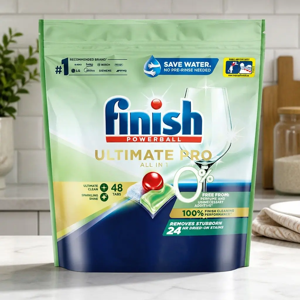 Dishwashing Tablets Pro Formula Deep Cleaning 48 Pack 0% Formula