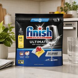 Value-Packed Lemon Dishwasher Tablets 65 Count for Effortless Clean