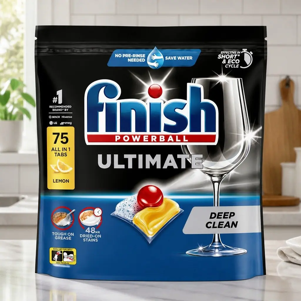 Dishwasher Tablets Deep Clean Fast Dissolving Lemon 75 Pack