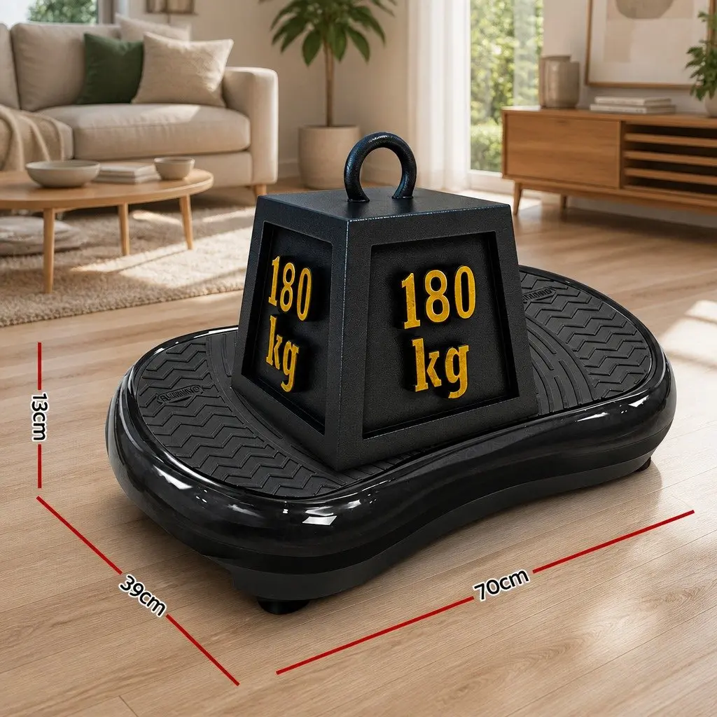 Vibration Machine Platform Whole Body Exercise Trainer 70 x 39 x 13cm Black