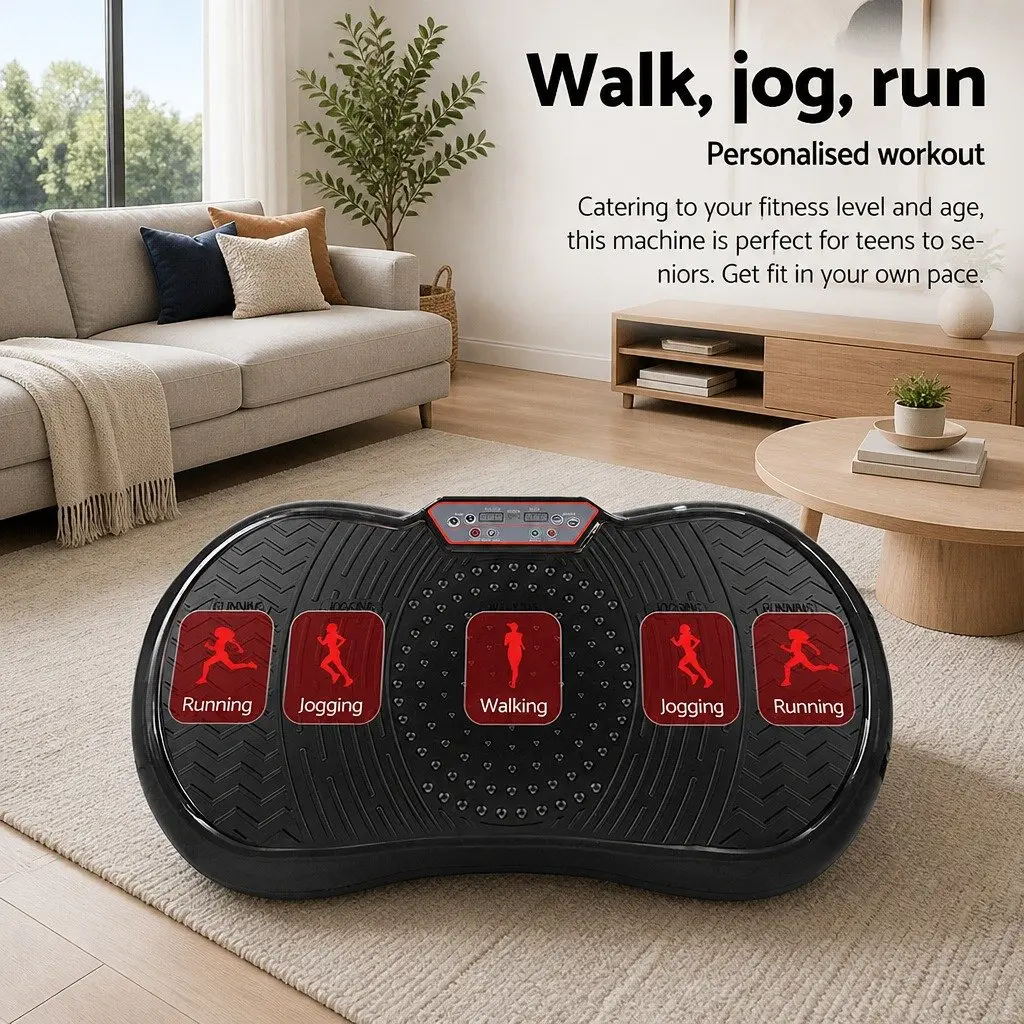 Vibration Machine Platform Whole Body Exercise Trainer 70 x 39 x 13cm Black